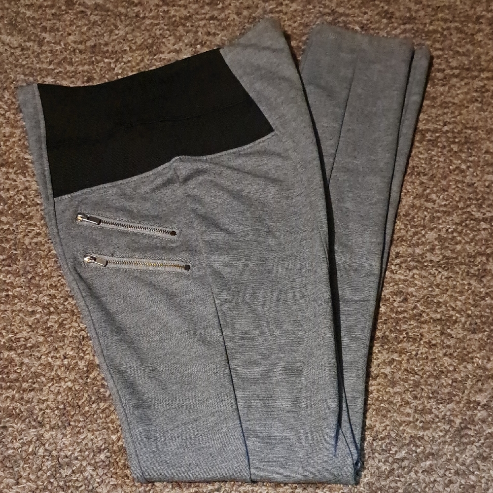 Ci Sono Heather Gray and Black Pants